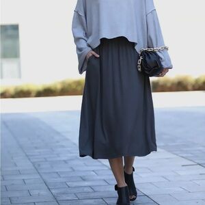 Final Sale! Ash Gray Midi Skirt